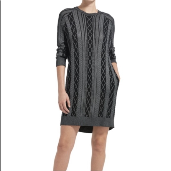 ATM Anthony Thomas Melillo Cableknit Cashmere Sweater Dress - Picture 1 of 7